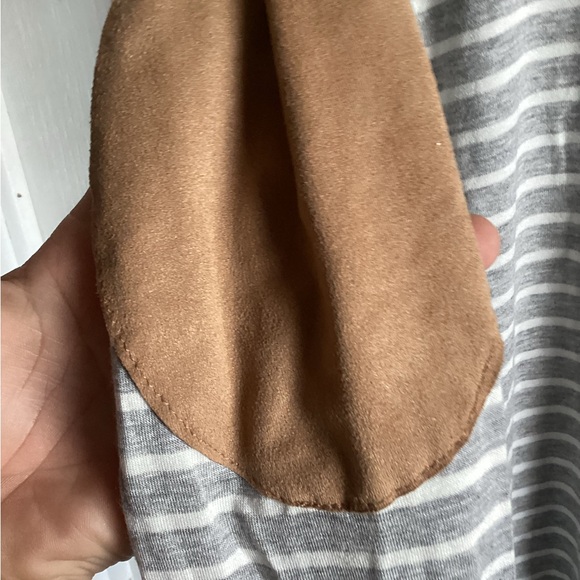 Gray and Tan Striped Long Sleeve Top nwt - Picture 7 of 8